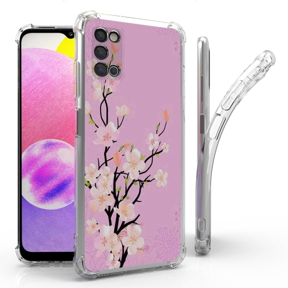 Flex Gel Slim Transparent Designed For Samsung Galaxy A03S Case Floral And Plant Series