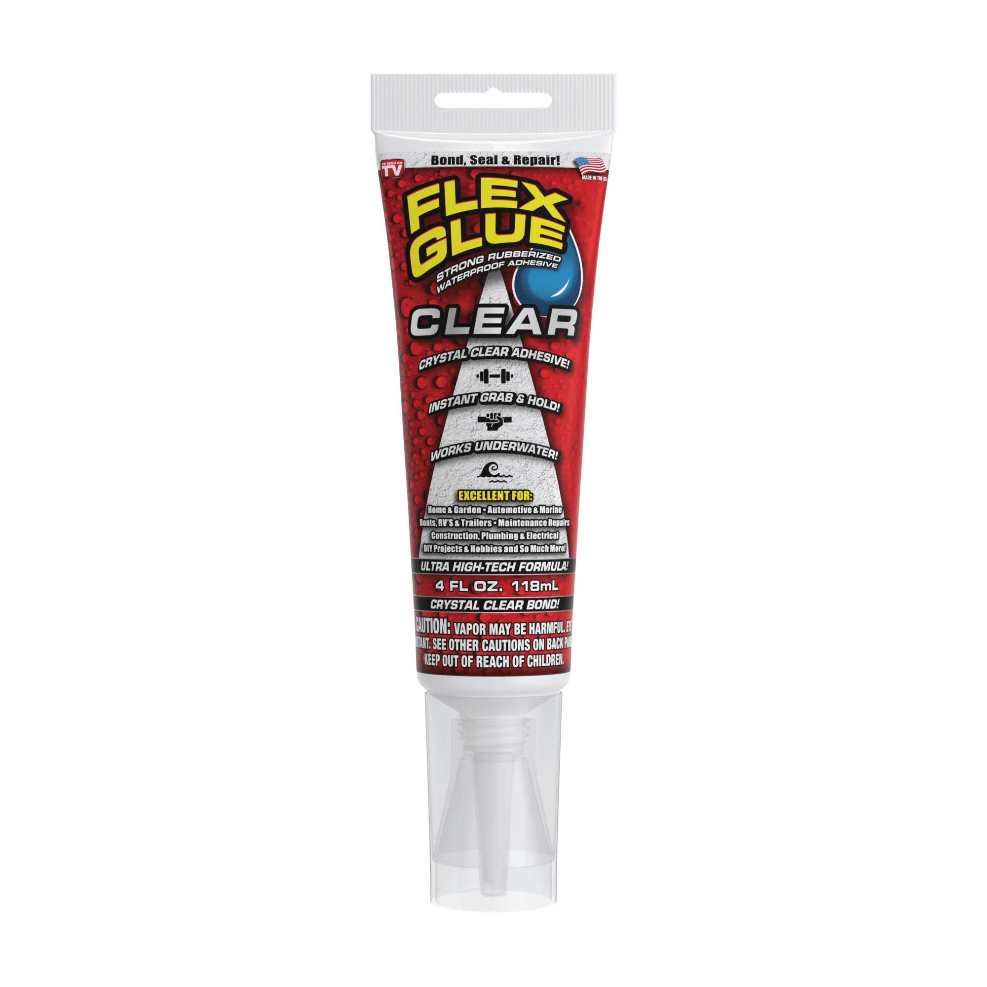 Flex Glue Clear Strong Rubberized Waterproof Adhesive - 4 oz