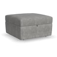 thumbnail image 1 of Flex Gray Storage Ottoman with Performance Fabric, 1 of 11