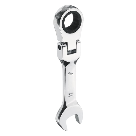 Flex-Head Ratcheting Combination Wrench 11mm Metric 72-Teeth CR-V Steel Polished Chromium Plating Open End Ratchet Spanner Gear for Fasteners Nut Bolt