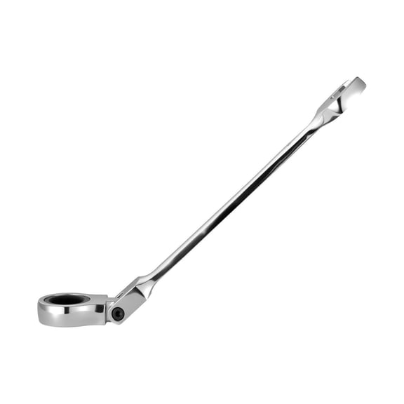 Flex Head Ratcheting Wrench Set 24-Piece SAE Metric - 72 Teeth Combination Wrenches with Storage Case - Automotive Repair Tools - Silver
