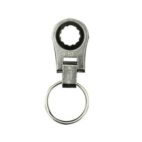 Flex Palm Ratcheting Wrench - Silver - 10 mm - Key Chain - Compact Design