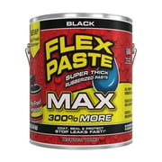 Flex Paste Max Industrial Sealant, Thick Rubber Paste, Black, 12 lbs
