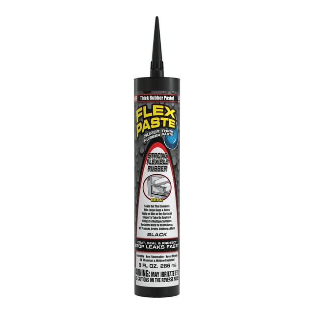 Flex Paste, from Flex Seal, Super Thick Rubber Paste, 9 oz, Black