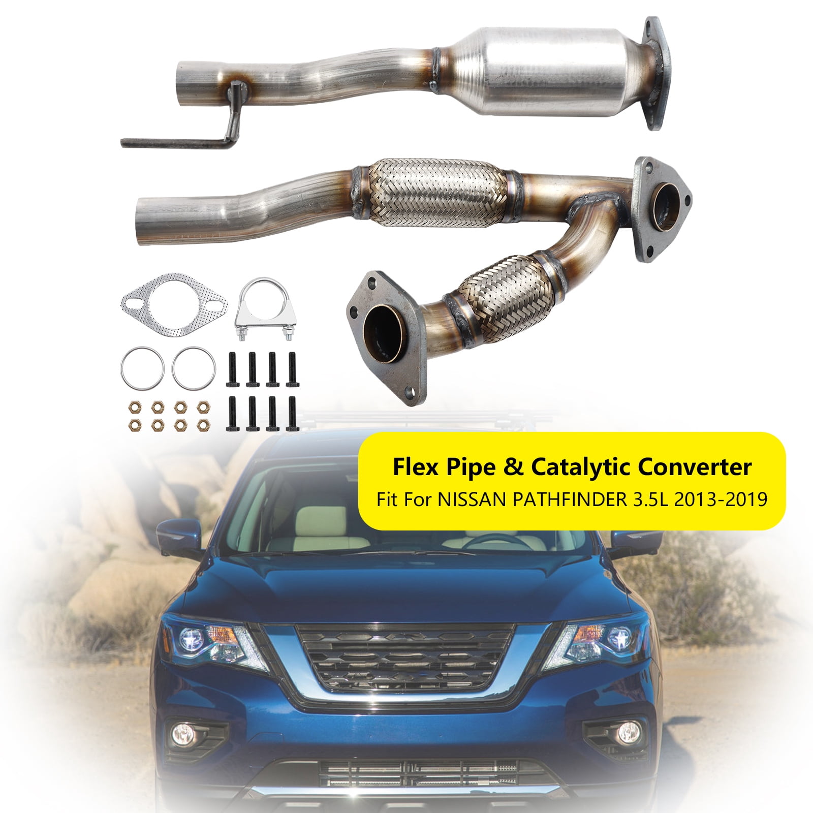 Catalytic Converter For 2013-2019 Nissan Pathfinder 3.5L - EPA Compliant Stainless Steel Replacement