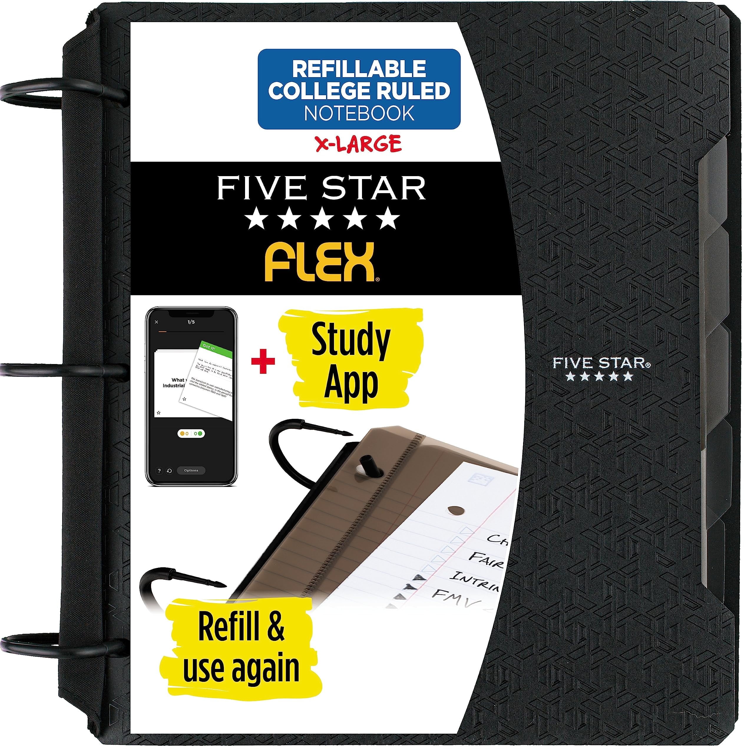 Flex Refillable Notebook and Study App, College Ruled, 1.5 Inch Ring ...
