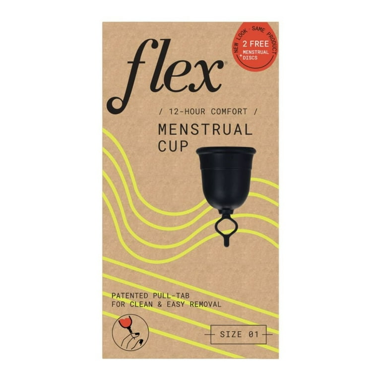 Flex Reusable Menstrual Cup Size 1 with 2 Free Flex Disposable
