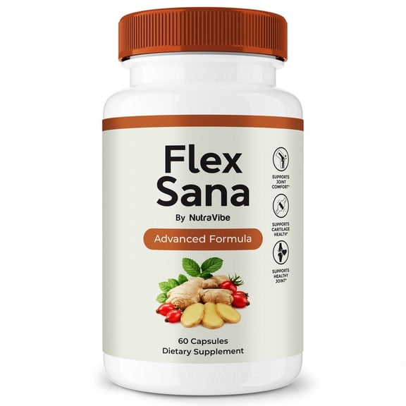 Flex Sana Capsules – Natural Joint Support Formula for Flexibility, Mobility & Confidence in Movement | Daily Formula for Comfort, Recovery & Active Lifestyle (60 Capsules)