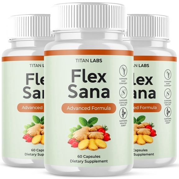 Flex Sana Pills Advanced Joints Support Supplement FlexSana 180 Capsules