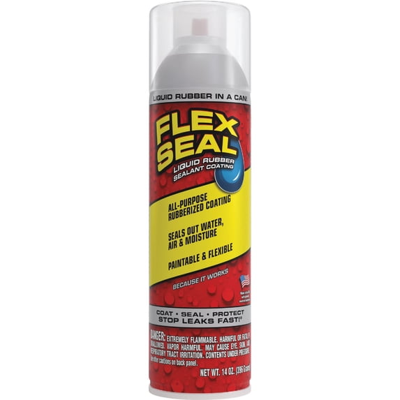 Flex Seal, 14 oz, 12-Pack, Clear, Stop Leaks Instantly, Transparent Waterproof Rubber Spray On Sealant Coating, Perfect for Gutters, Wood, RV, Campers, Roof Repair, Skylights, Windows, and More