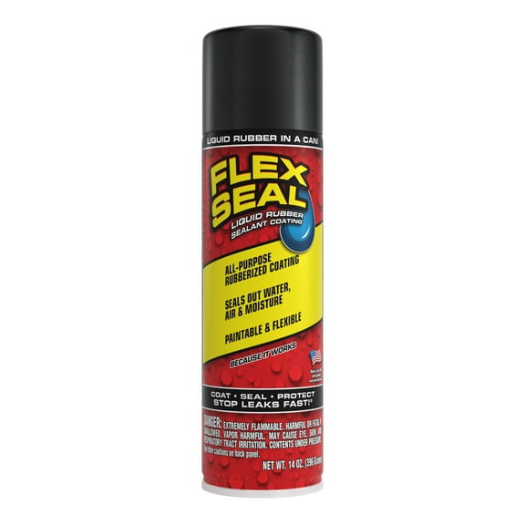 Flex Seal Aerosol Liquid Rubber Sealant Coating, 14 oz, Black
