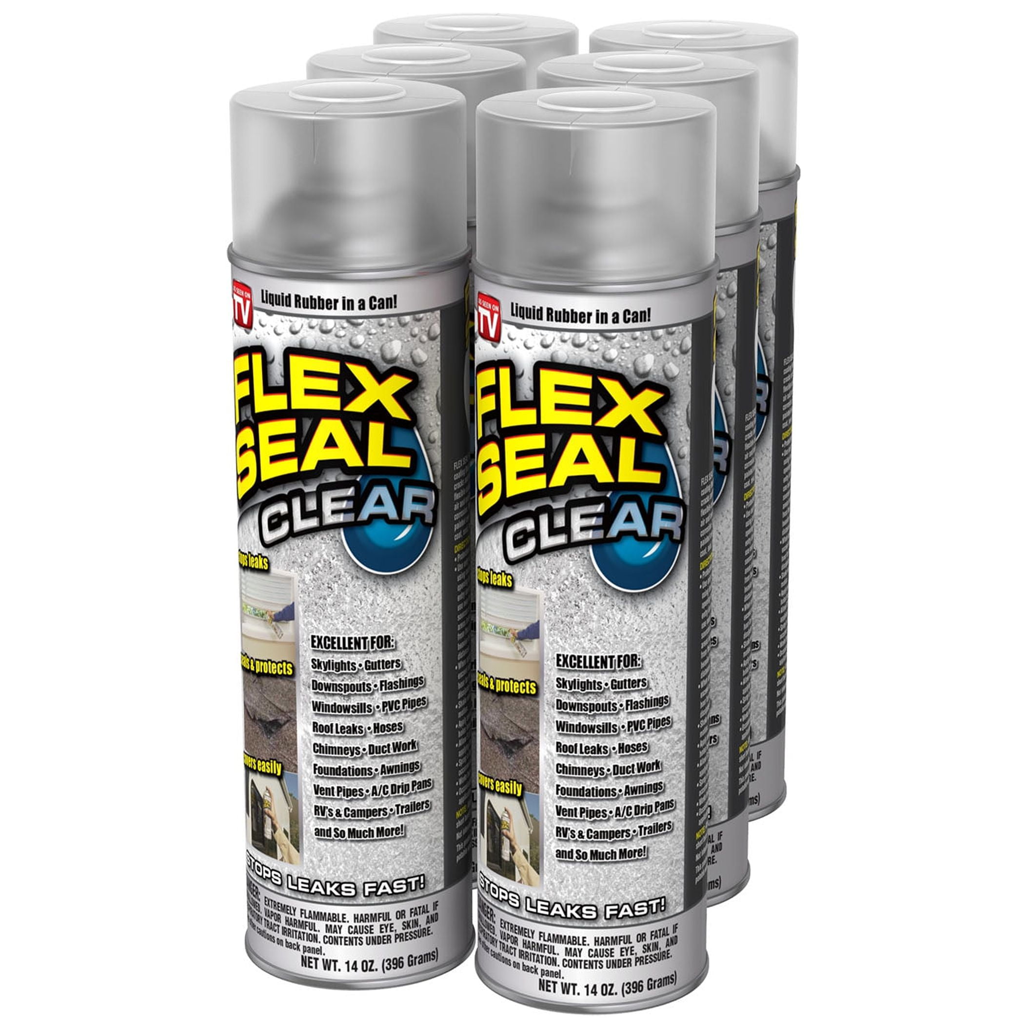 Flex Seal Jumbo Cans Liquid Rubber Spray Sealant Coating 14 oz (2-Pack)