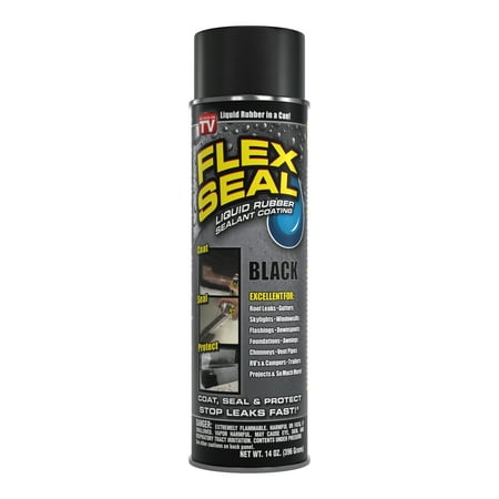 Flex Seal Automotive Aerosol Liquid Rubber Sealant Coating, 14 oz, Black