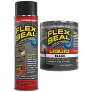 Flex Seal Black Aerosol 14 oz & 32 oz Black Liquid Rubber Sealant