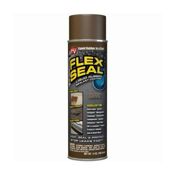 Flex Seal Brown Liquid Rubber Sealant Coating, 14 oz