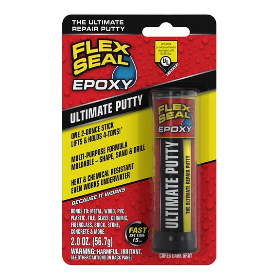 Flex SealĀ® Epoxy Ultimate Putty Dark Gray 2 oz