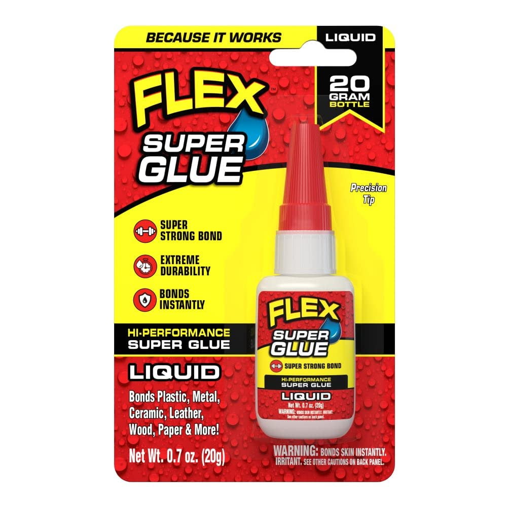 Flex Seal Extreme Strong Bond Super Glue Liquid, Clear, 0.7 oz