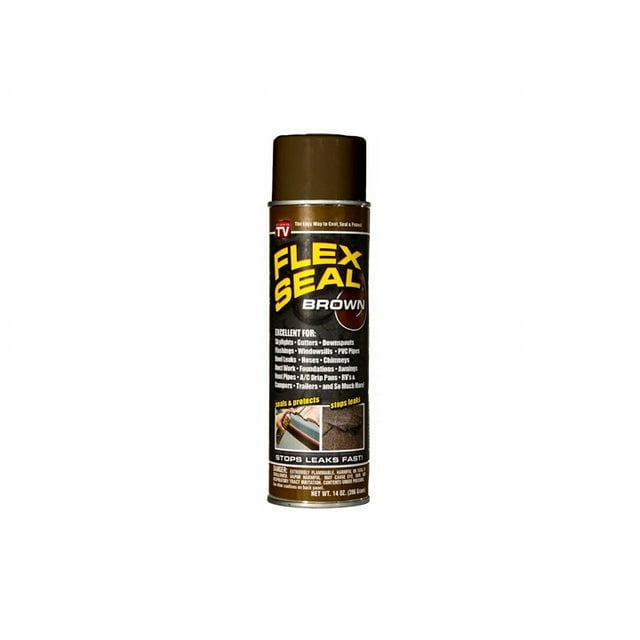 Flex Seal FSBRNR20 Flex Shot Liquid Rubber, 14 Oz, Brown, Each