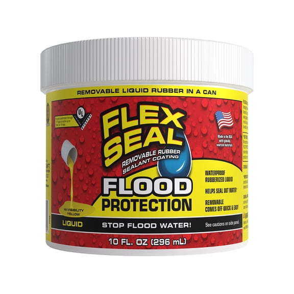 Flex Seal Flood Protection Liquid Removable Waterproof Sealant Easy-Apply Liquid Rubber, 10 fl oz