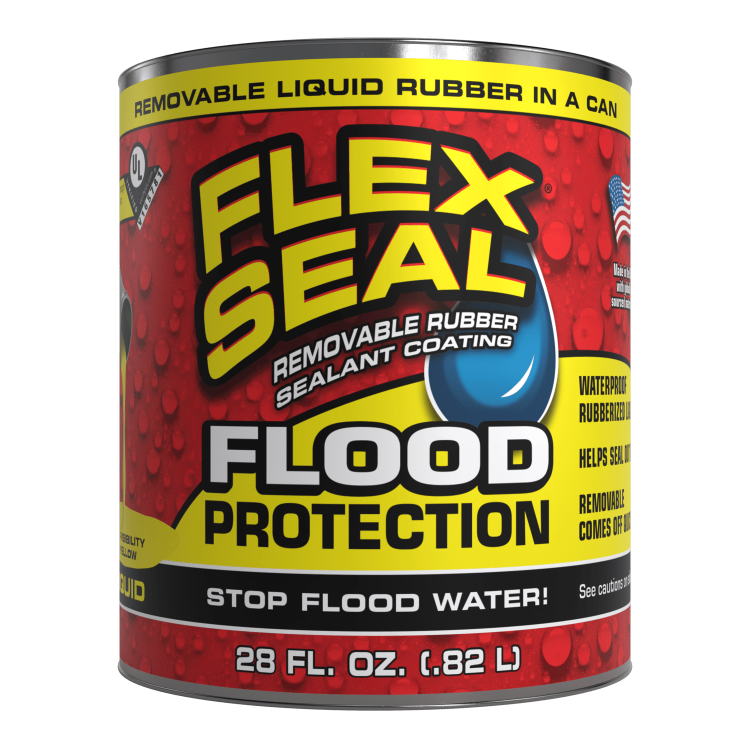 Flex Seal Flood Protection Liquid Rubber Sealant Coating, 28 fl oz