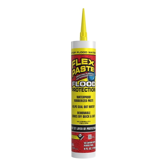 Flex Seal Flood Protection Paste Cartridge, 9 oz, Yellow