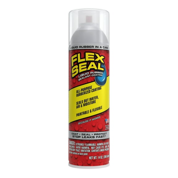 Flex Seal Aerosol Liquid Rubber Sealant Coating, 14 oz, Clear