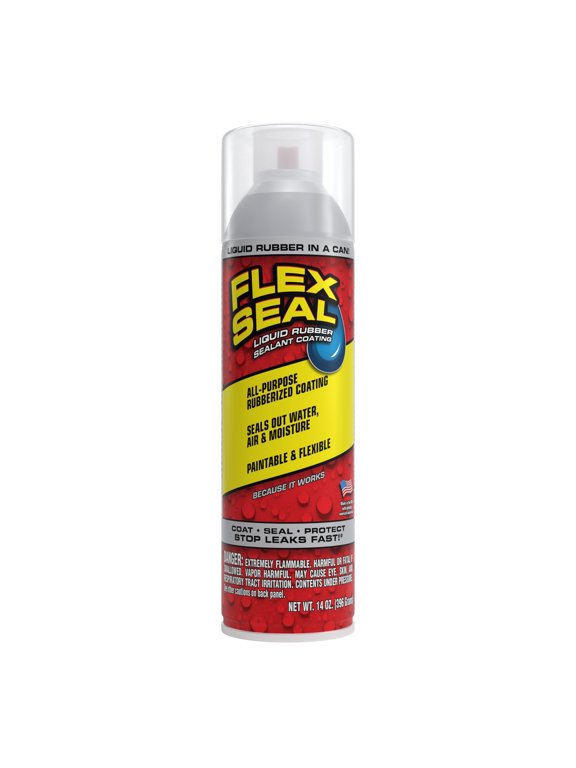 Aerosol Liquid Rubber Sealant Coating, 14 oz, Clear