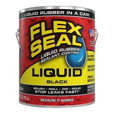 Flex Seal Liquid Rubber Sealant Coating, 1 Gallon, Black