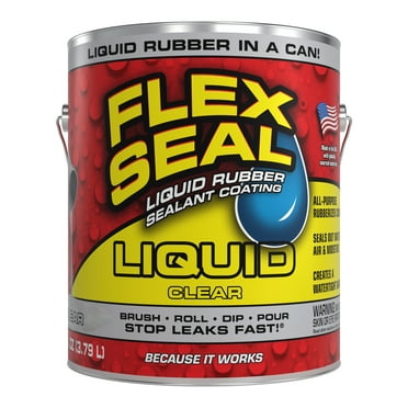 Flex Seal Liquid Rubber Sealant Coating, 1 Gallon, Clear