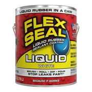 Flex Seal Liquid Rubber Sealant Coating, 1 Gallon, White