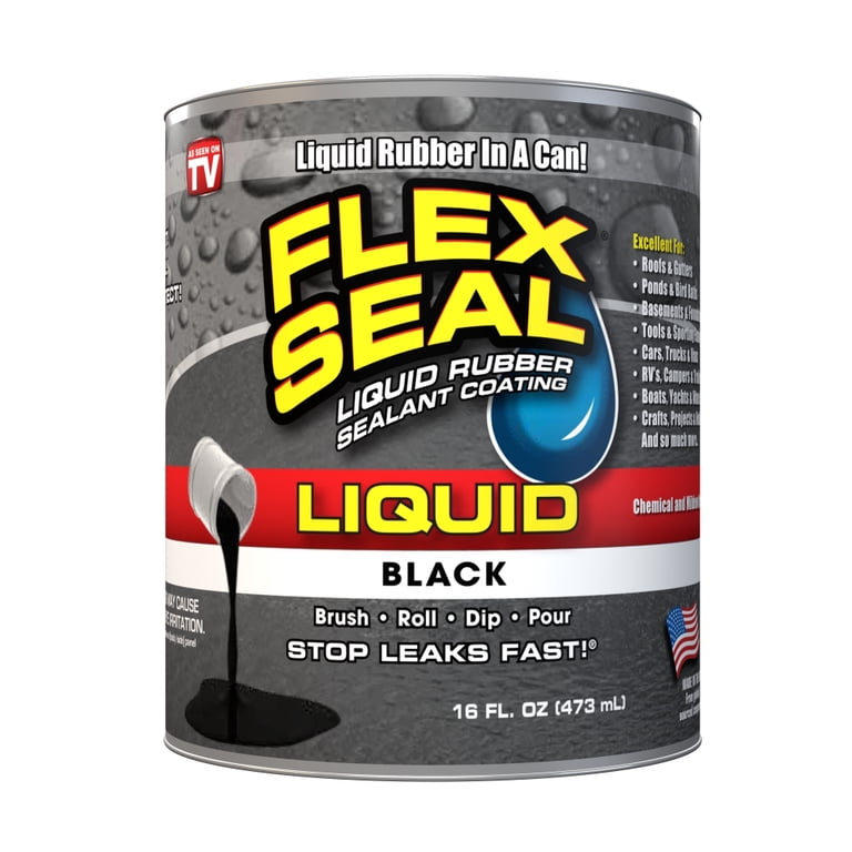Flex Seal Liquid Rubber Sealant Coating, 16 oz, Black - Walmart.com