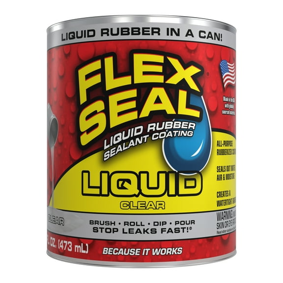Flex Seal Liquid Rubber Sealant Coating, 16 oz, Clear