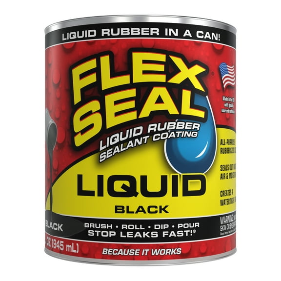 Flex Seal Liquid Rubber Sealant Coating, 32 oz, Black