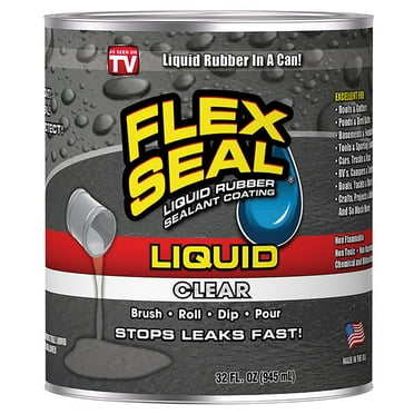 Flex Seal Liquid Rubber Sealant Coating, 32 oz, Clear