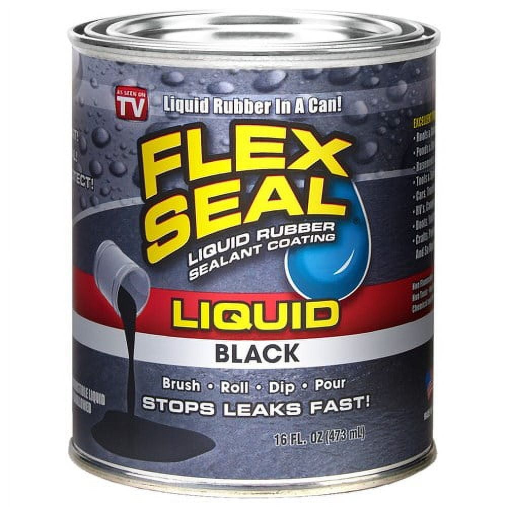 Flex Seal Liquid Rubber Sealant Coating, LFSBLKR16 Black 16 oz