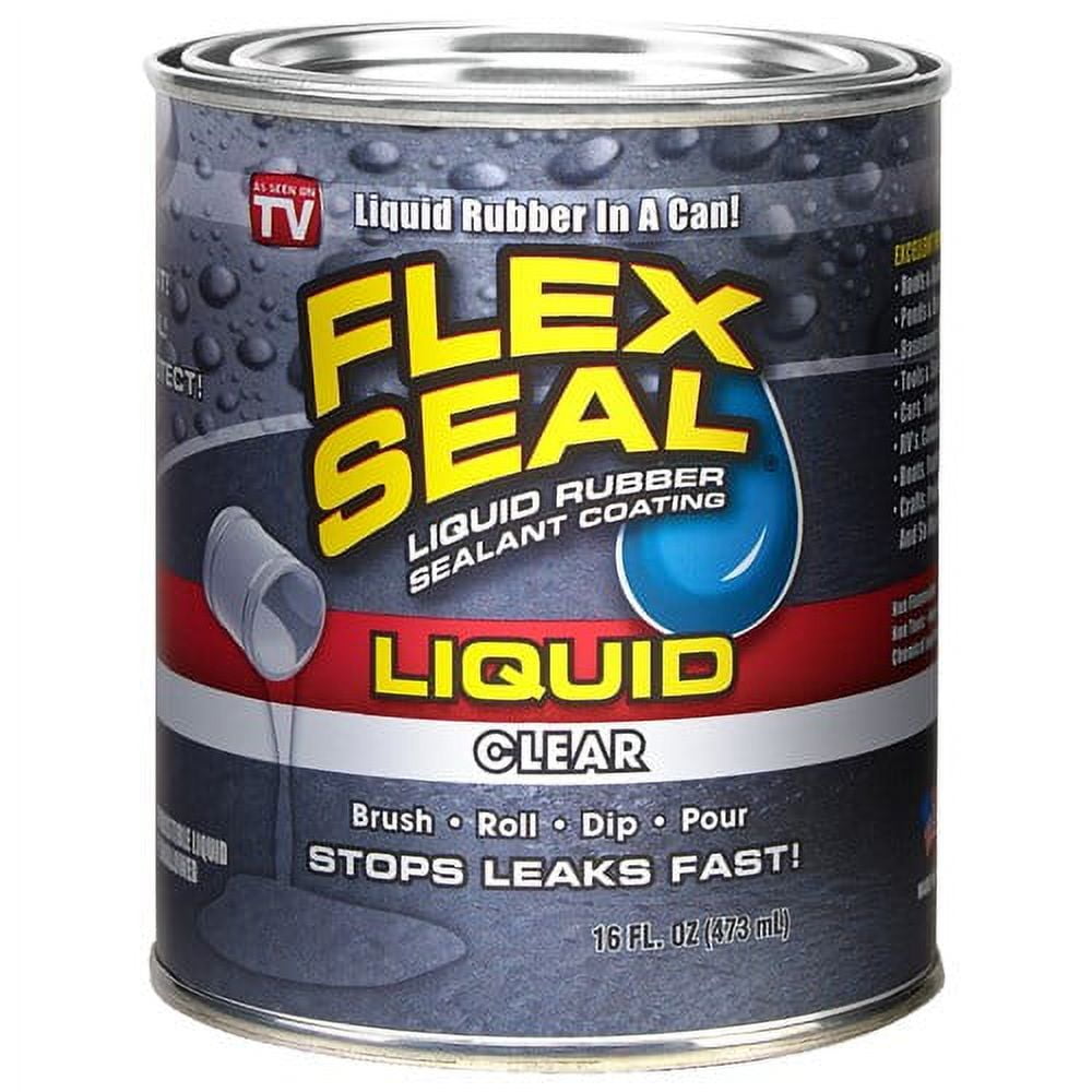 Flex Seal Liquid Rubber Sealant Coating, LFSCLRR16 Clear 16 oz
