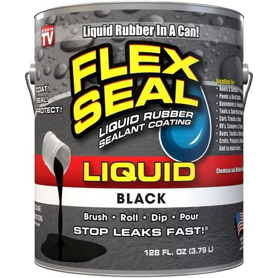 Flex Seal Liquid Rubber in a Can, 1-gal, Black