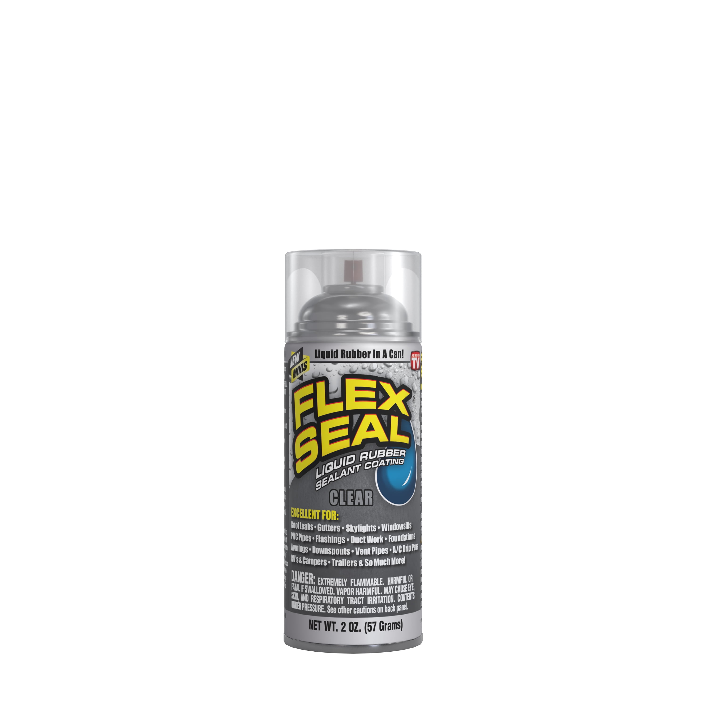Flex Seal Liquid Rubber Sealant Coating, Clear, Minis - 2 oz