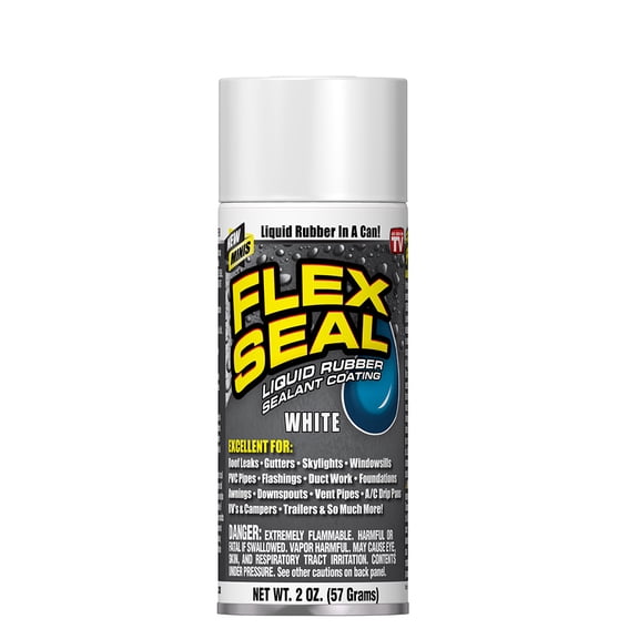 Flex Seal Mini Liquid Rubber Sealant Coating - 2 oz Spray Can, White