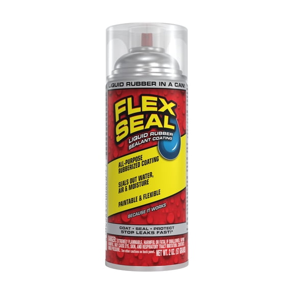 Flex Seal Mini Liquid Rubber Sealant Coating - 2 oz Spray Can, Clear