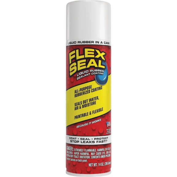 Flex Seal Spray Rubber Sealant Coating, 14-oz, White (2 Pack)