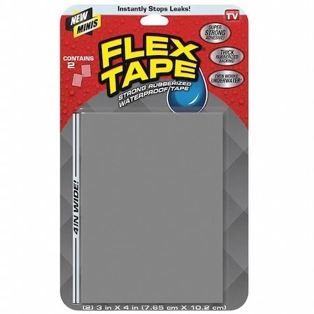 Flex Seal Tfsclrmini Flex Tape,2 Cu Ft,Rubber Base,Clear,Pk2