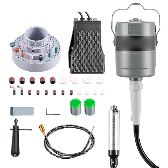 Flex Shaft Grinder, 150W 23000RPM Electric Flex Shaft Rotary Tool, Foot-Pedal Co