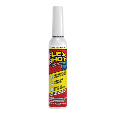 Flex Shot Adhesive Sealant, RV and Home Sealant - White, 8 oz