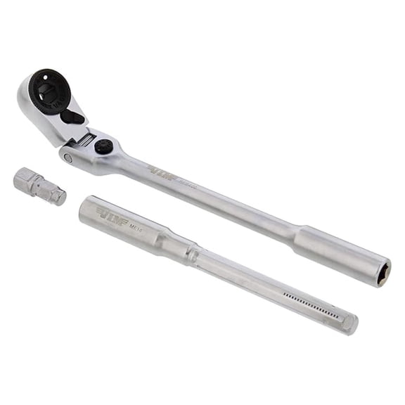 Flex Socket Ratchet to T Handle Wrench 3pc Set - 1/4in Small Ratchet Set with Socket Extension and Adapter