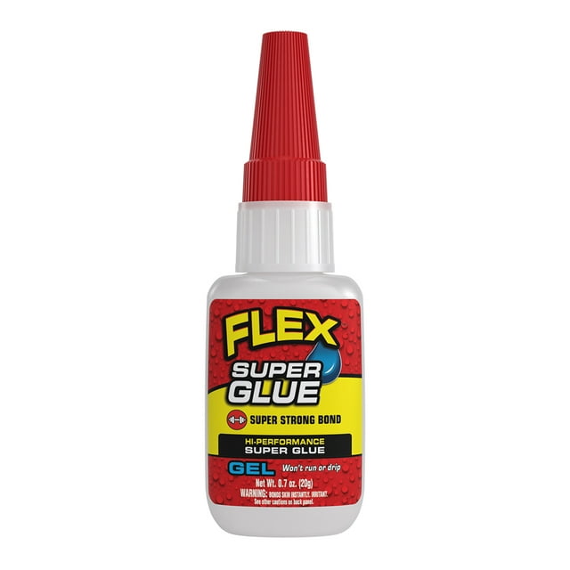 Flex Super Glue Gel Strong Precision Tip Glue for Smooth Bonds on Vertical and Uneven Surfaces, 20 Grams