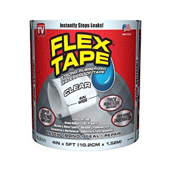 As Seen on TV Flex Seal Tape 4x5ft, Clear, 4 pk
