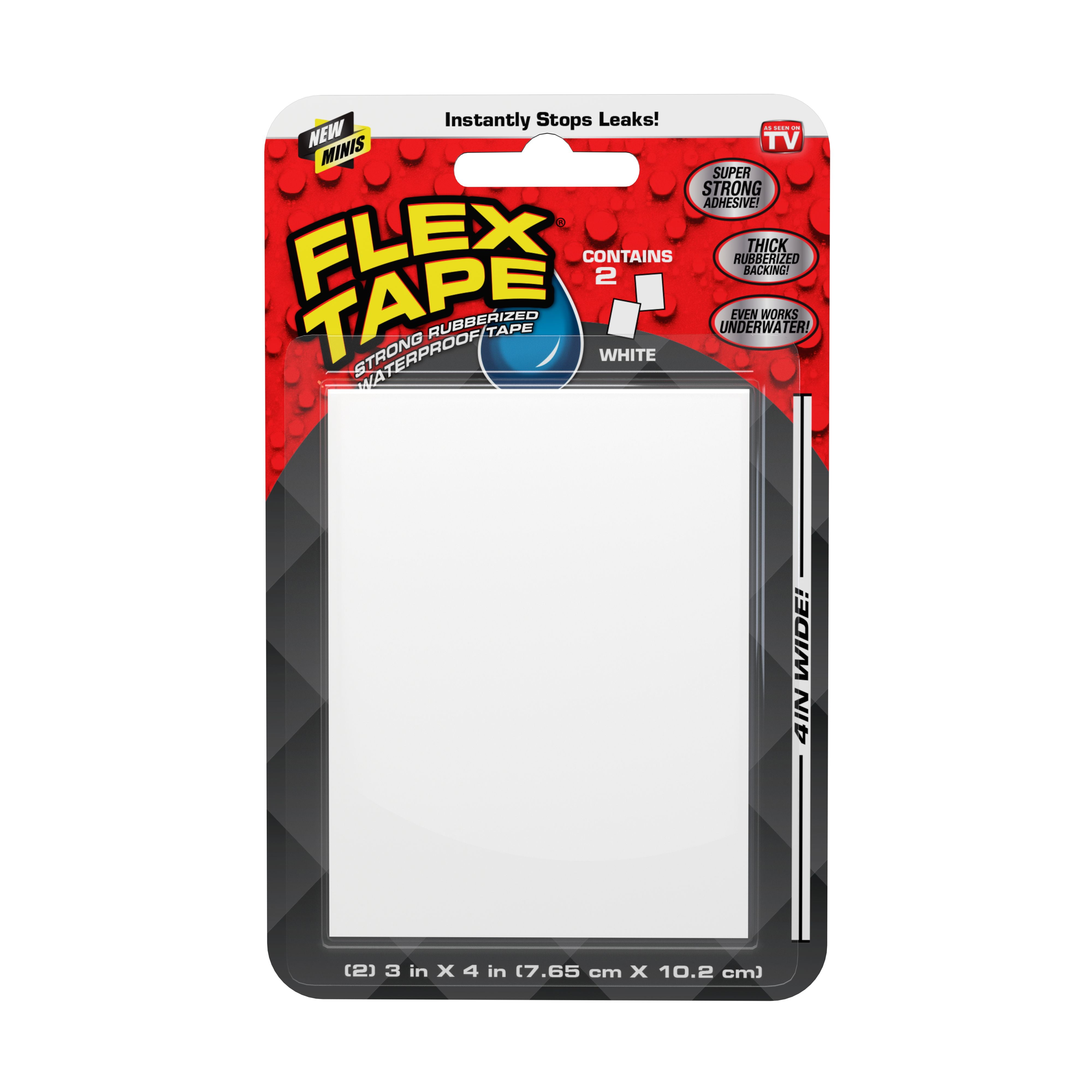 Flex Tape Mini Strong Rubberized Waterproof Tape, White
