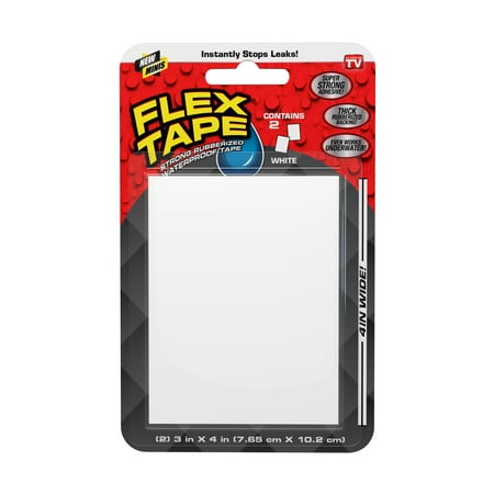 Flex Tape Mini Strong Rubberized Waterproof Tape, White