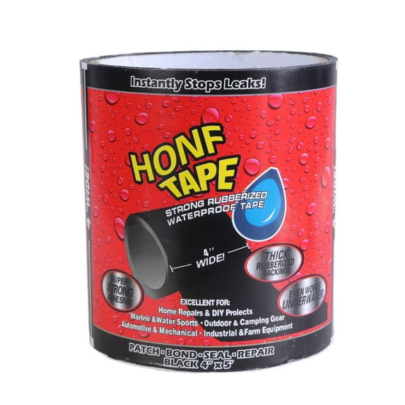 Flex Tape Original Thick Flexible Rubberized Waterproof Tape, 4 in x 5 ft